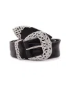 Claudio Orciani Sleek Calf Leather Belt With Polished Finish In Black
