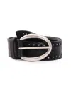 Claudio Orciani Smooth Calf Leather Belt With Polished Finish In Black