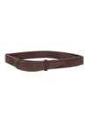 Claudio Orciani Smooth Calf Leather Belt With Polished Finish In Brown