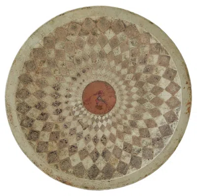 Pre-owned Claudius Linossier Radiating Lozenge Pattern Copper Bowl By  In Brown