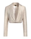 Claus Tyler Woman Blazer Gold Size 10 Polyester, Viscose, Metallic Polyester