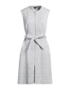 Claus Tyler Woman Midi Dress Light Blue Size 10 Cotton, Polyester, Metallic Fiber, Polyamide, Viscos In Blue
