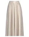 Claus Tyler Woman Midi Skirt Gold Size 10 Polyester, Viscose, Metallic Polyester