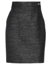 Claus Tyler Woman Mini Skirt Black Size 10 Virgin Wool, Metallic Fiber In Black