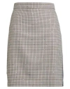 Claus Tyler Woman Mini Skirt Light Grey Size 8 Viscose, Polyester, Elastane, Metal