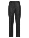 Claus Tyler Woman Pants Black Size 10 Virgin Wool, Metallic Fiber In Black
