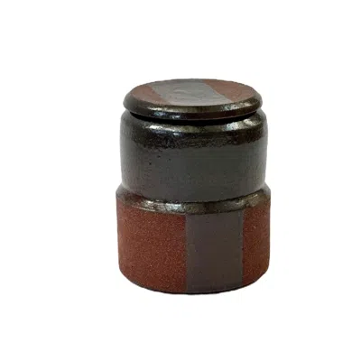 Clay And Limes Red / Brown Handmade Ceramic Lidded Jar In Multi