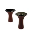 Clay And Limes Red Stem Vase In Brown