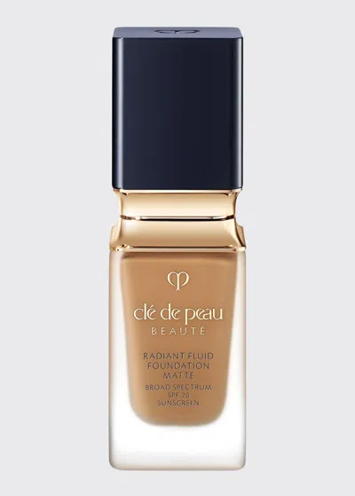 Clé De Peau Beauté 1.1 Oz. Radiant Fluid Foundation Matte Broad Spectrum Spf 20 Sunscreen In B60 Deep Tan Beig