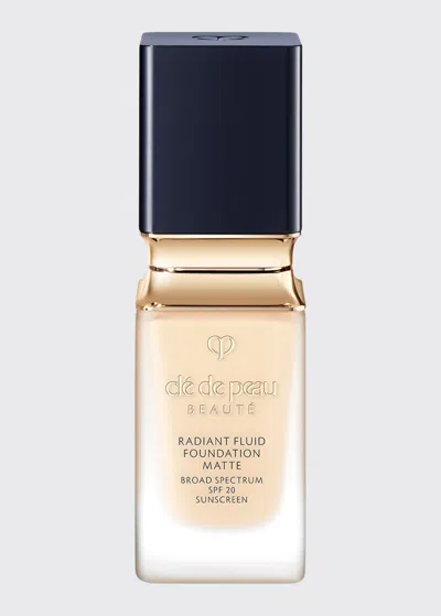 Clé De Peau Beauté 1.1 Oz. Radiant Fluid Foundation Matte Broad Spectrum Spf 20 Sunscreen In I10 Very Light Iv