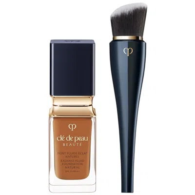 Clé De Peau Beauté Radiant Fluid Foundation Natural 35ml &  High Coverage Foundation Brush (various S In B80