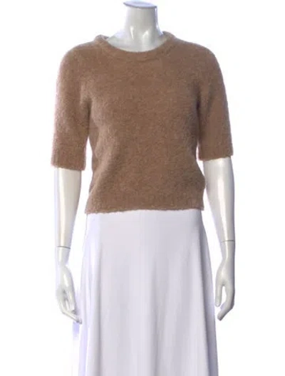 Pre-owned Clea Alpaca Crew Neck Sweater In Neutrals
