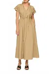 Clea Amaretti Reversible Maxi Dress In Toffee In Brown