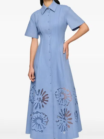 Clea Annalise Shirt Dress In Blue