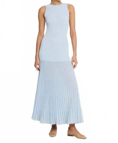 Clea Arabella Knit Dress In Mineral Blue In Multi