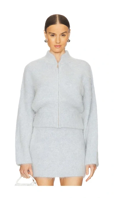 Clea Archer Fluffy Bomber In Slate