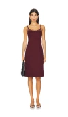 Clea Arlet Stretch-cotton Midi Dress In Burgundy