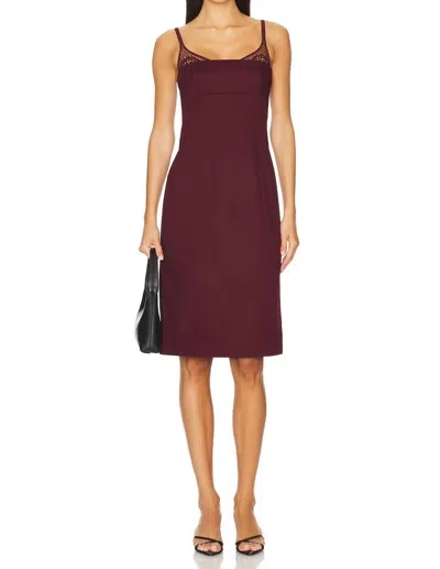 Clea Arlet Pencil Dress In Cabernet In Red