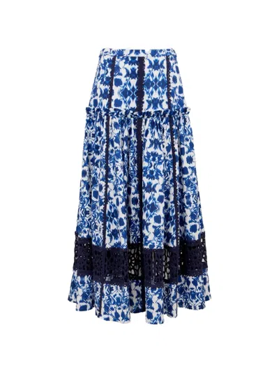 Clea Armina Maxi Skirt In Blue