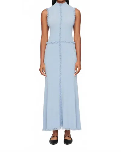 Clea Avalon Fringe Knit Dress In Blue Tint In Multi