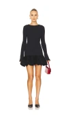 Clea Cosette Knit Mini Dress In Black