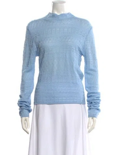 Pre-owned Clea Crew Neck Sweater In Blue