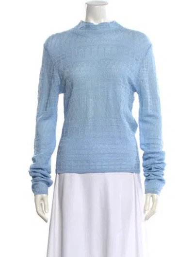 Pre-owned Clea Crew Neck Sweater In Blue