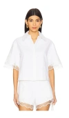 Clea Daphne Boxy Shirt In Off White