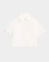 Clea Daphne Boxy Shirt In Off White