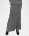 Clea Davis Fluffy Midi Skirt In Charcoal