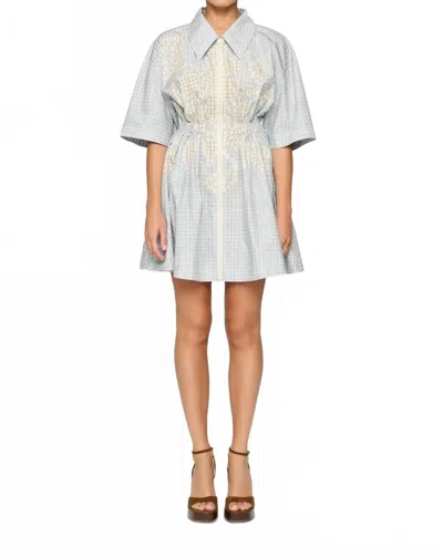 Clea Evander Mini Dress In Mist In Gray