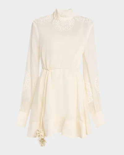 Clea Finlay Mini Dress In Parchment