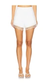 Clea Jade Mini Short In Off White