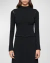 Clea Jamieson Knit Turtleneck Top In Black