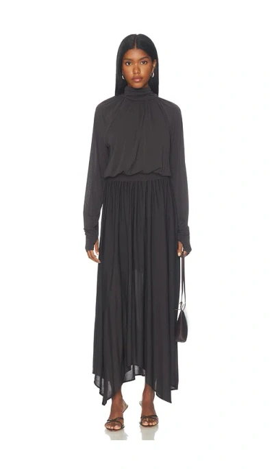 Clea Katia Midi Dress In Grey