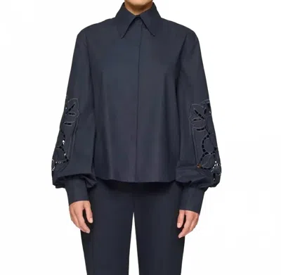 Clea Lavinia Shirt In Navy In Blue