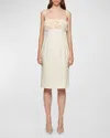 Clea Lena Pencil Dress In Cream