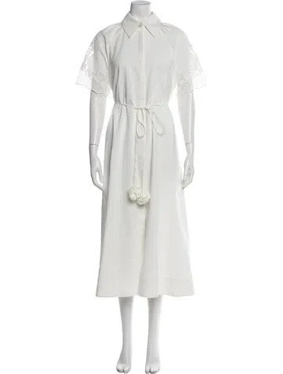 Pre-owned Clea Long Dress In White