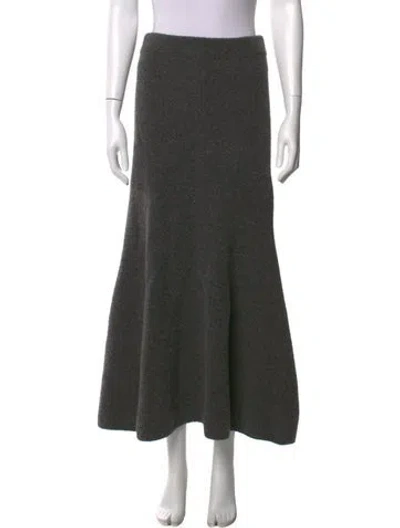 Pre-owned Clea Long Skirt In Green/grey