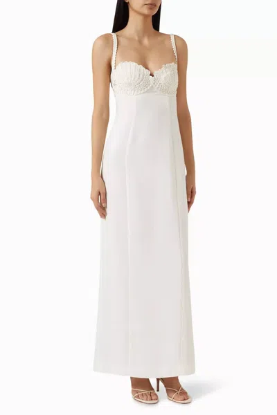 Clea Lucinda Bralette Dress In Off White In Neutral
