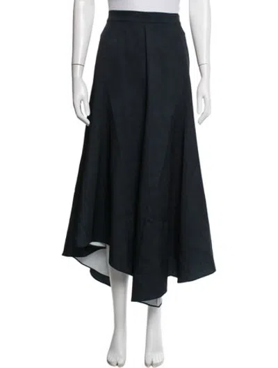 Pre-owned Clea Midi Length Skirt In Blue