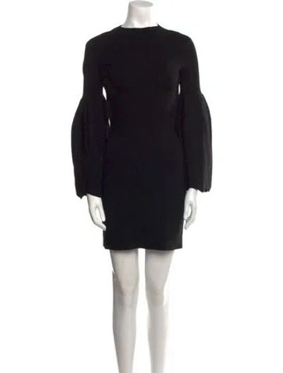 Pre-owned Clea Mock Neck Mini Dress W/ Tags In Black