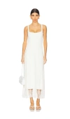 Clea Silas Fringe Knit Dress In Off White