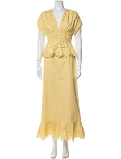 Pre-owned Clea Skirt Set W/ Tags In Yellow