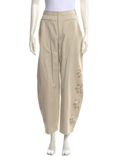 Pre-owned Clea Straight Leg Pants In Neutral