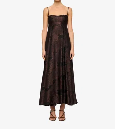 Clea Theron Midi Dress In Arabica In Brown