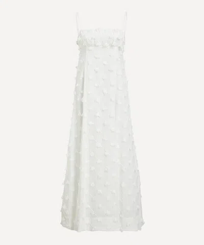 Clea Women's Tahlia Embroidered Flower Dress In White