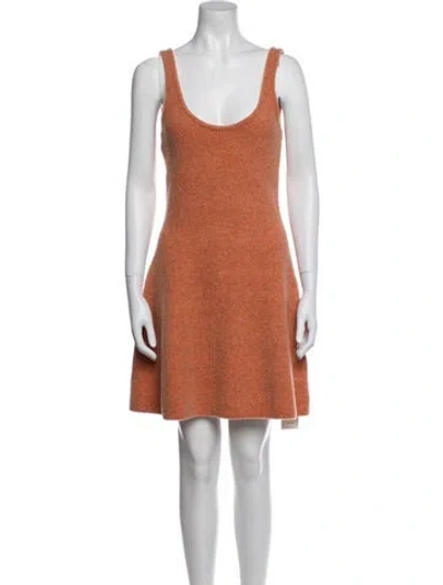 Pre-owned Clea Wool Mini Dress In Orange
