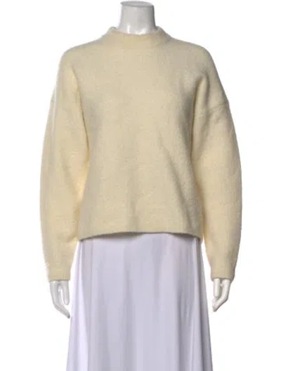 Pre-owned Clea Wool Mock Neck Sweater In Neutrals