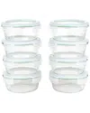 Clean & Healthy 16pc 21oz Premium Quality Glass Storage Container Set With Lid In Green